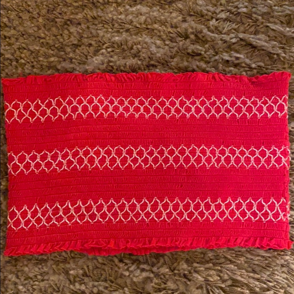 Red tube top